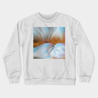 Abstract painting in blue and beige Crewneck Sweatshirt